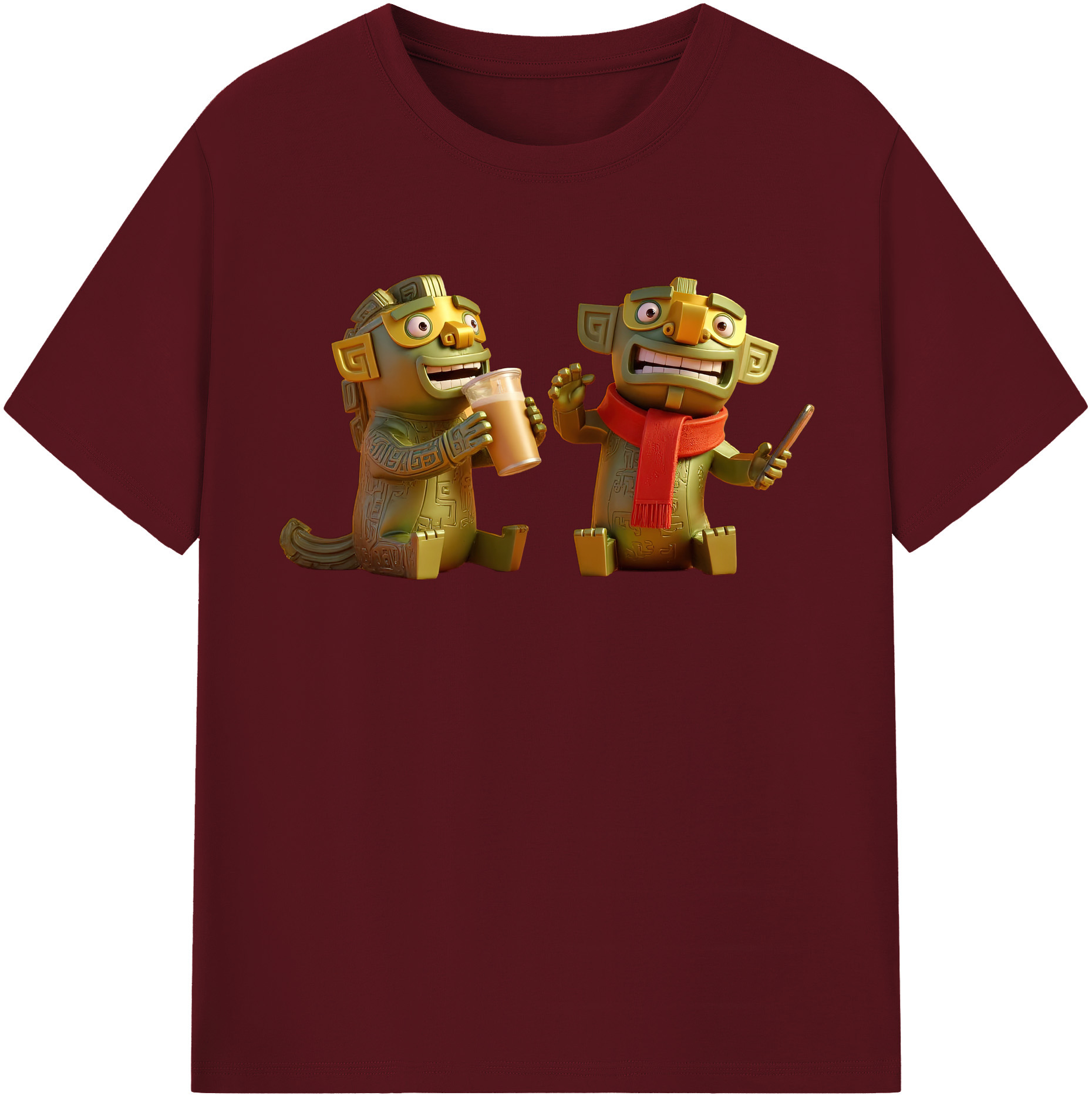 （画像用） Ne Zha 2 ナタ 魔童の大暴れ 綿100％半袖Tシャツ（フロントプリント）